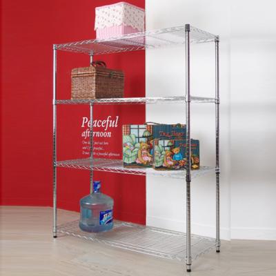 China No Supermarket 4 Layer Metal Wire Shelving Storage Rack for sale