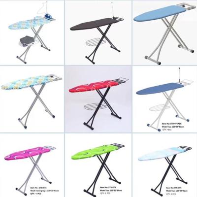 China Europe Metal OEM Space Saving Foldable Foldable Clothes Ironing Board Portable Size Adjustable With Ironing Board Cover for sale