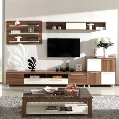 China Convertible hotel modern minimal light white luxury coffee table wood combination living room bedroom economical TV cabinet for sale