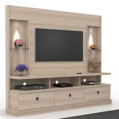 China Convertible hotel modern minimal light white luxury coffee table wood combination living room bedroom economical TV cabinet for sale