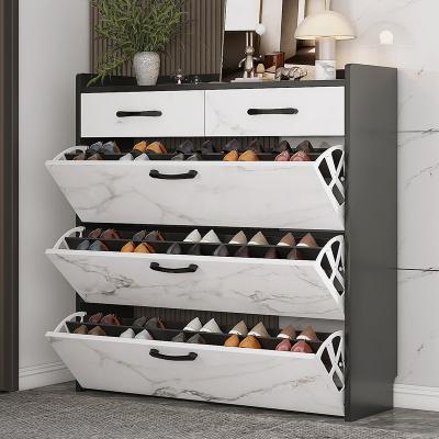 China Adjustable (other) luxury drawer open doors wooden shoe rack cabinet wooden storage living room furniture Home Aluminum shoes storage cabinet for sale