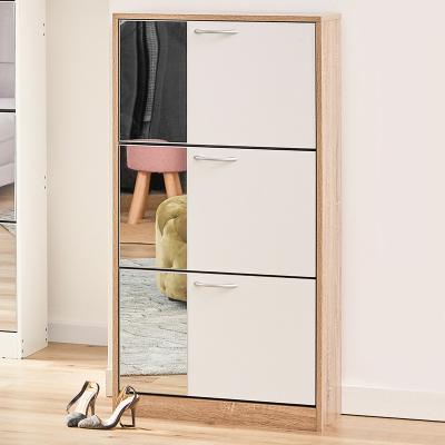 China Adjustable (other) luxury Modern large White Storage Cabinet Living Room Furniture Wood sliding door Shelf shoe rack cabinet for sale