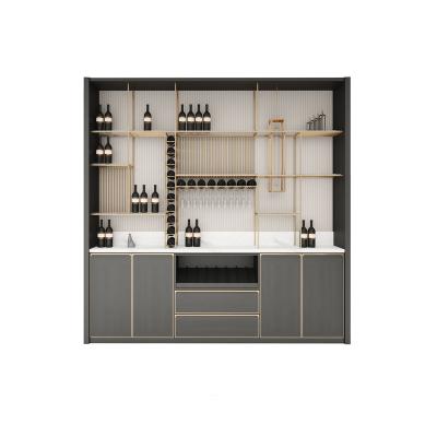 China Adjustable (other) Luxury Home Furniture wine Cabinet wine rack modern living room showcase furniture solid wood wine cabinet display for sale