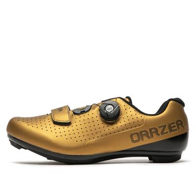 China Outdoor Customized Men's Road Cycling Shoes, Hot Sale Winter Cycling Shoes, Gold Color Women Cycling Shoes for sale