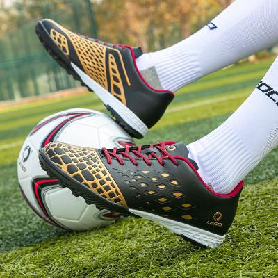 China Rubber Turf Soccer Shoes TF Eva Soccer Shoes For Sale, RTS Black Color Soccer Shoes For Adults, Custom Soccer Shoes for sale