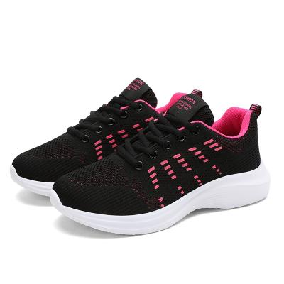 China Fashion Trend Mesh Women Running Shoes Breathable Knitting Sneakers Casual Walking Shoes Trainers for sale