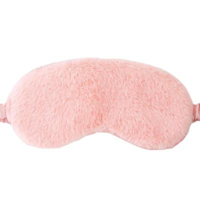 China Colorful Breathable Shading Hot Compress Ice Pack Eye Mask Plush Satin Cloth Eye Mask Silk Sleep Cold Compress for sale