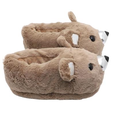 China Household Cotton EVA Kids Shoes Cartoon Animal Clog Women Or Man Slippers Plus Fleece Shoes for sale