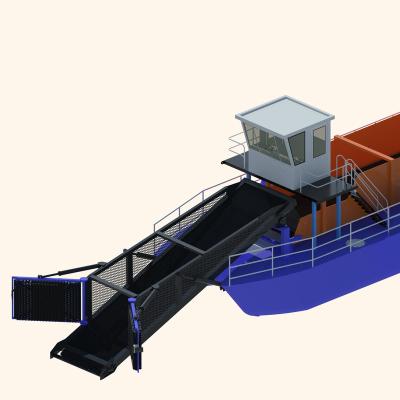 China Floating Garbage Yard Rubbish Skimmer Port Boat With Self Loading And Self Discharge for sale