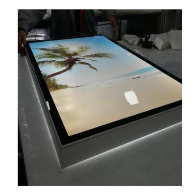 China Mall Double Sides Hanging Photo Frame Aluminum Magnetic Led Light Box for sale