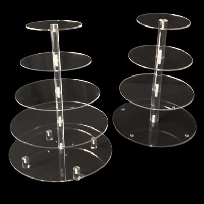 China 2022 fashionable and beautiful modern acrylic environmental protection dessert cake buffet display stand for sale