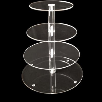 China Fashionable and beautiful Zhuo's latest set best-selling self-service acrylic cake dessert snack display stand for sale