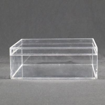 China Factory direct sale fashionable and beautiful acrylic classic square transparent with big lid storage box for sale