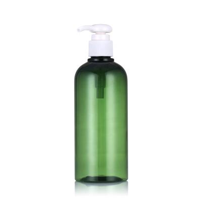 China Wholesale 500ml Transparent Amber Green Yellow Shampoo Use Factory Price PET Pump Shampoo Bottle for sale