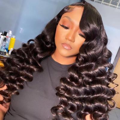 China Wholesale Brazilian Raw Virgin Body Wave Wig 13x4 13x6 HD Loose Deep Lace Hair Wigs For Black Women Pre Plucked Lace Front Wig for sale