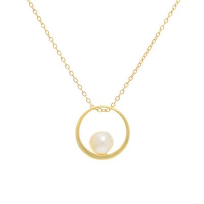 China Environmental Friendly Minimalist Chain Design Pearl Style Hot Selling Clavicle Pendant Necklace for sale