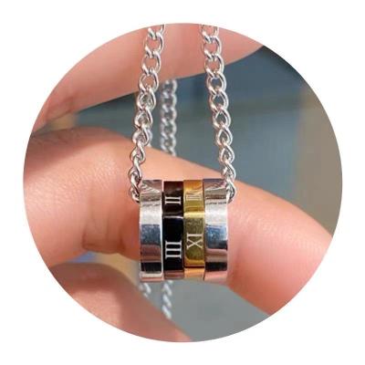 China Environmentally Friendly Hot Selling Boys Charm Gold Necklace Gift Jewelry Ring Necklace Black And White For Men for sale