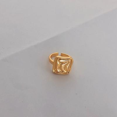 China New CLASSIC Design Personalized Wedding 18k Stainless Steel Gold Plated Ladies Ring for sale