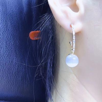 China Simplicity Cheap Diamond Ring With Cat's Eye Stone Natural Polymer Earrings Wholesale for sale