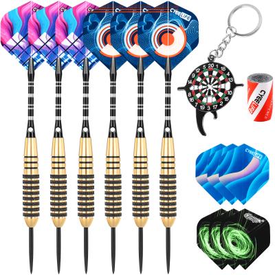 China Cyeelife 6 Pack 20g 24g Brass Barrel And Aluminum Shafts With Dart Tool Steel Tip Darts Set CL51 for sale