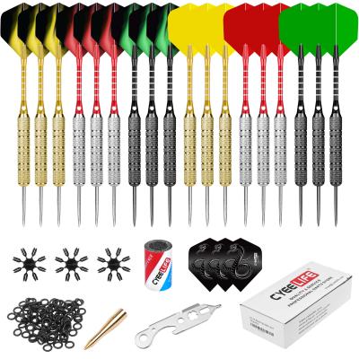 China CyeeLife 18Pack 20g Stylish Steel Tip Dart Set: 18 Rubber Barrels+ 18 Alu Shafts+21 Dart Tool Sharpener Flight Protectors for sale