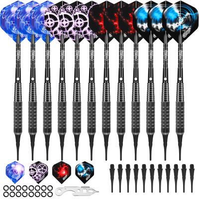 China CyeeLife 3 Color Durable Barrel And Extra Aluminum Shafts Tips Dart Tool 12 Packs 13g Soft Tip Darts Set for sale