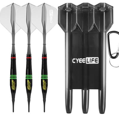 China CyeeLife Durable 3 Packs 18g Brass Barrel and Durable Integrated Flights with Dart Carry Case Extra Replacement Soft Tip Dart Set for sale