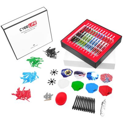 China CyeeLife 12Pack 18g Stylish Soft Tip Dart Set: 24 Shafts+Flights Finger Grip Rubber Rings Dart Tool Sharpener Flight Protectors for sale