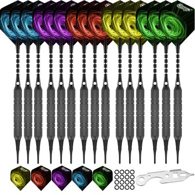 China CyeeLife 16g Barrel and Durable Alu Shafts with 5 Colors Vortex Flights Soft Set of 15 Pack Tip Darts for sale