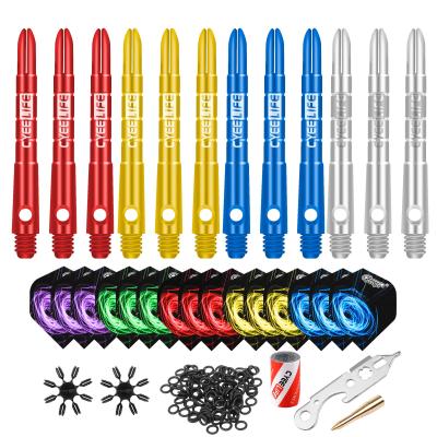 China CyeeLife 18 Aluminum Shafts 36 Flights 2 Tools 50 Rubber O-Rings and a Set of CL20A Sharpener Dart Accessories for sale