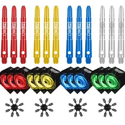 China CyeeLife 12 Alu Axles with 12 Standard PET Flights and 32 Plastic Protectors Dart Accessory Bundle CL20E for sale