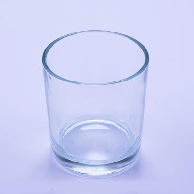 China OEM Style Recycled Clear Glass Candle Jar Glass Cup For Candle With Lid Customized Logo for sale