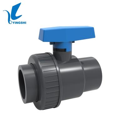 China General China Supplier PVC Single Plug Thread Union Ball Valve For Water Treatment for sale