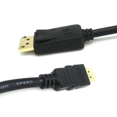 China Wholesale High Quality Plug and Play DisplayPort to DP HDMI Cable 1m 1.5m 3m 5m to HDMI Male to Male Cable for sale