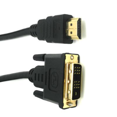 China Plug and Play High Speed ​​HDMI to DVI Cable 24+1 pin gold plated male to male for 1080P DVI to hdmi cable for sale