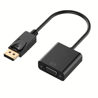 China Plug and Play DisplayPort to VGA Adapter DP to VGA Converter Male to Female Gold Plated HDMI Scaler 1080P 60hz for sale