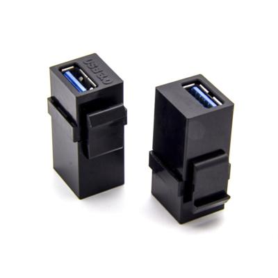 China Plug and Play Stable USB 3.0 Keystone Jack Adapters Female USB Inserts to Female Connector for Wall Plate Outlet for sale