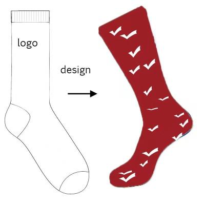 China 0824 Custom Woven Socks Anti-Fault RJ II Crew Socks Private Cotton Man Sock Your Bamboo Designer Custom Design Own Logo Men Dress OEM for sale