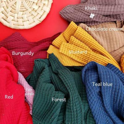 China Cotton Corn Crumpled TR Cotton Turban Wrinkled Monochromatic Korean Hijab Fashion Muslim Squishy Hijab Scarf for sale