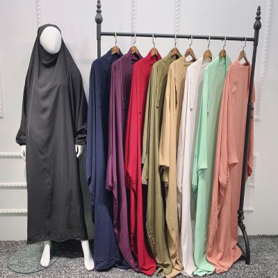 China High Quality Abaya Silk Robe Solid Color Velvet Worship Abaya Middle East Dubai Turkish Dress Large Size Silk Robe Long Robe for sale