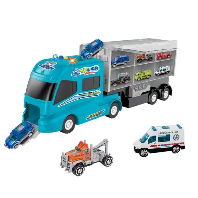 China Electric Friction Toy Friction Power Alloy Car Storage Container Truck Toy For Kids for sale