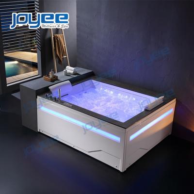 China NEW Design 2 Person Double Side JOYEE Indoor Whirlpool Function Bathtub Deep Soak Indoor Whirlpool Bathtub 82 Jets Spa Tub Whirlwanne for sale