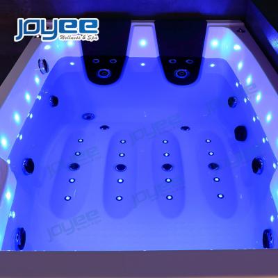 China Skirt China Indoor Hot Tubs (Left Skirt) JOYEE Bath Tub Spa Bathtub Hot Tub Shower Intex Luxury Combo Double Side Bath 2 Person With Step for sale