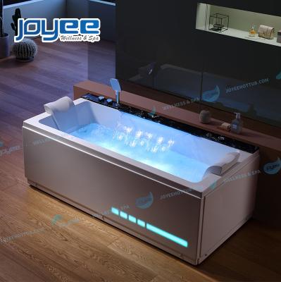 China New JOYEE rud model of table two people free standing solid marble bathtub with massage whirlpool jakuzi function for sale