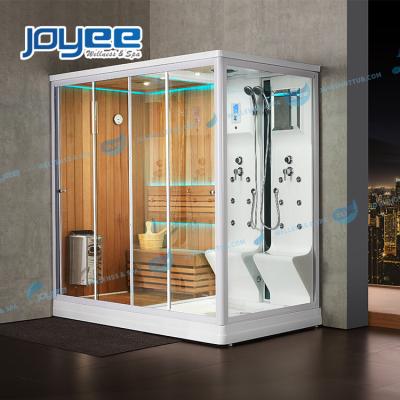 China Luxury Computer Control Panel JOYEE Villa Resort Sauna Steam Shower Combo Shower Bath Combination Saturated Steam Sauna For 2 Person for sale