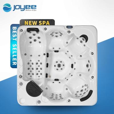 China Balboa Control System JOYEE Big Garden 6 People Leg Donkey Massage Bath Massager Bubble Ozone Therapy Spa Outdoor Tub for sale