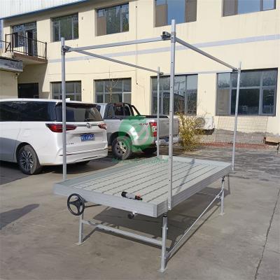 China Stable structure easily assembled vertical raise brackets to lower flow rolling benches flood trays for sale