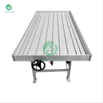 China Stable Structure Easily Assembled Ebb And Flow Seedling Greenhouse Grow Table Movable Rolling Bench For Seedling / Breeding for sale