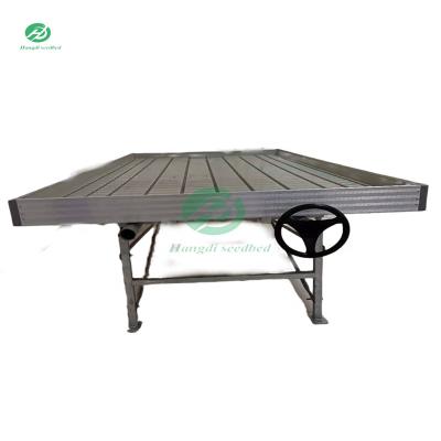 China Stable structure easily assembled garden bench nursery seedling ebb and flow Tray Rolling Bench /tidal seedling for sale