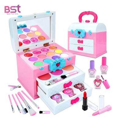 China Kids Makeup Kit With Cosmetics Box Kids Cosmetics Children Makeup Sets Carry Baby Makeup Box Kids Portable For Girls Make Up Kit Girls Toys for sale